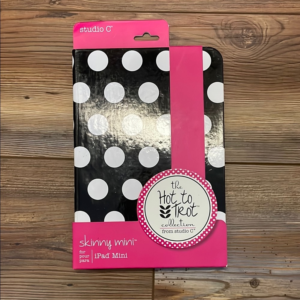 Studio C Black and White Polka Dot iPad Mini Case